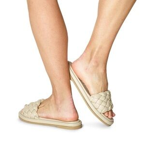Seychelles Women's Cream Braided Slide Sandals